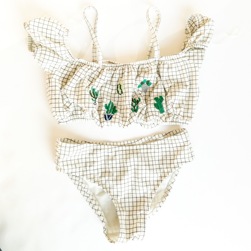 Next Direct size 5-6 yrs Black and White check swimsuit